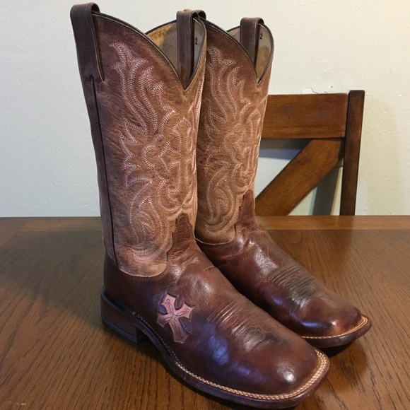 tony lama women's cross inlay western boots